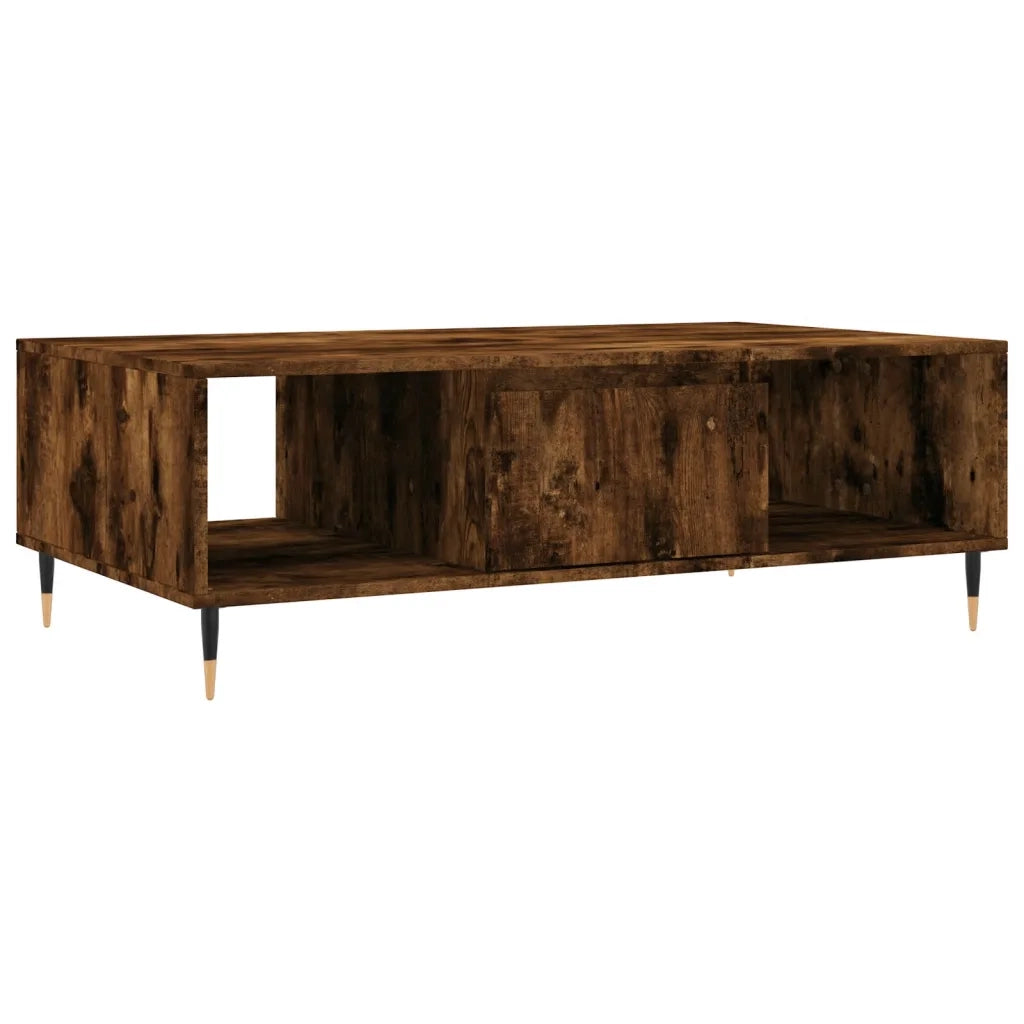 Tavolino da Salotto-Tavolino da soggiorno-Tavolo Rovere Fumo 104x60x35 cm Legno Multistrato 349226