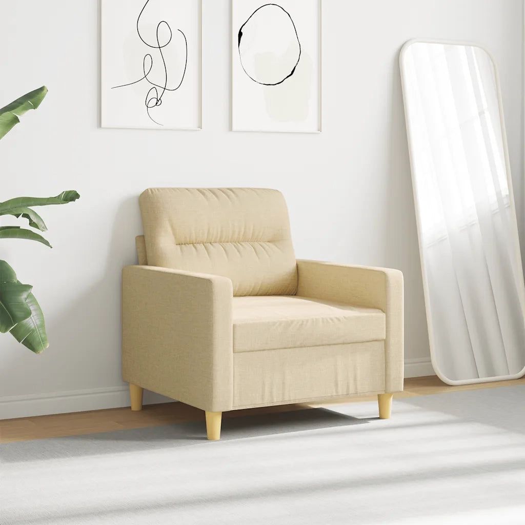 Poltrona | Sedia Relax Crema 60 cm in Tessuto