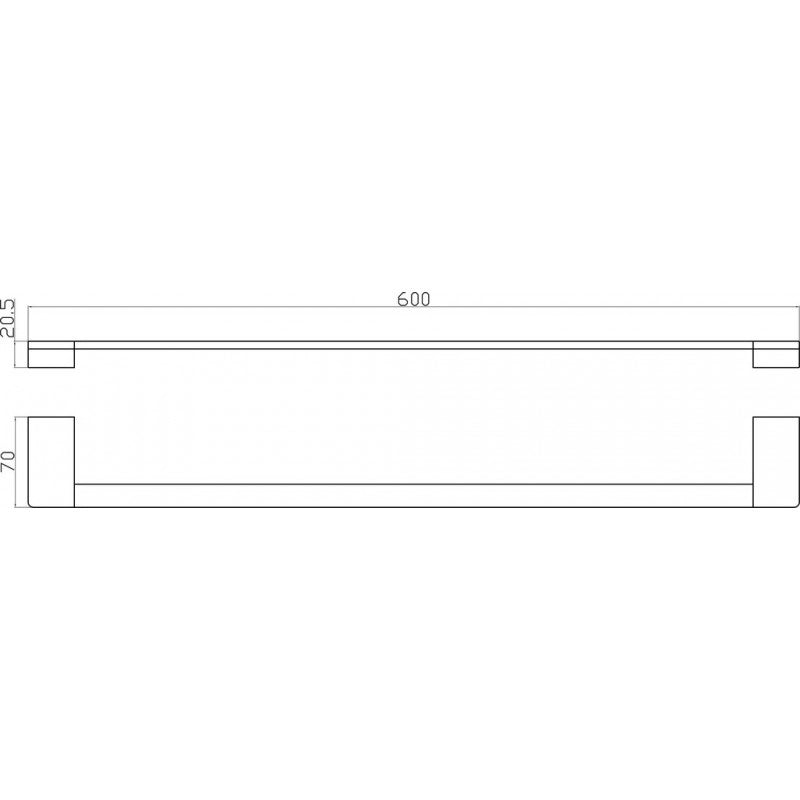 Portasciugamani NIL in ottone dorato 60 cm