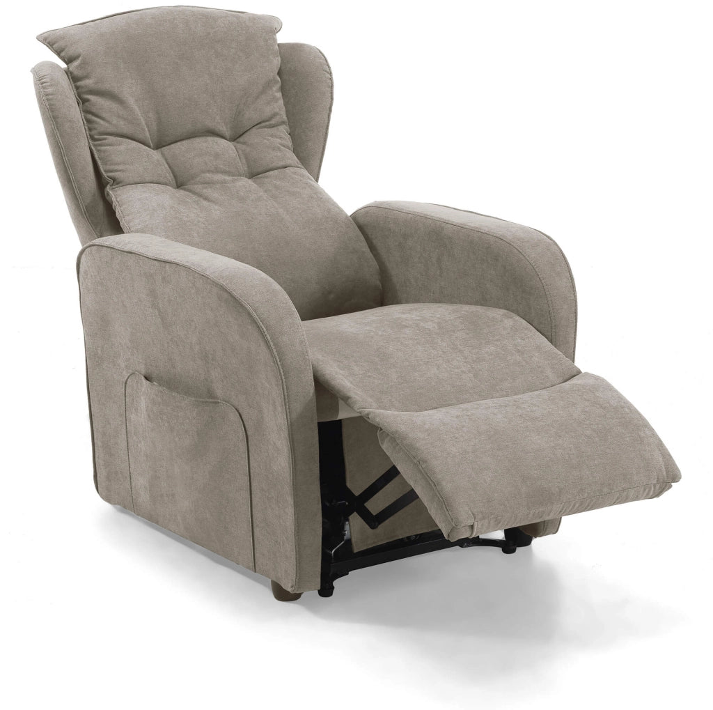 Poltrona Alzapersona Elettrica 2 Motori 75x108x85 cm in Tessuto Dispositivo Medico 1 Marrone
