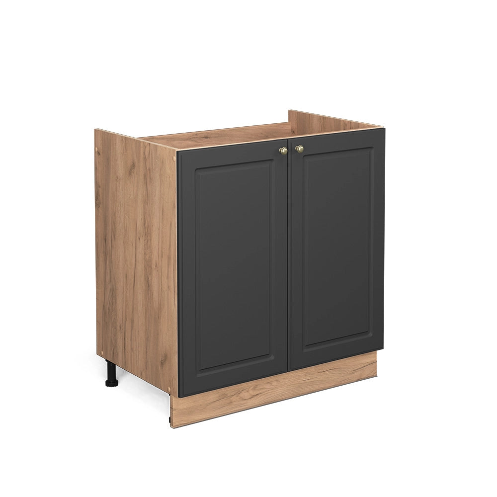Mobile lavello cucina Fame-Line Antracite-oro/Rovere dorato 80 cm senza piano di lavoro Vicco