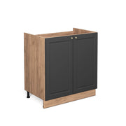 Mobile lavello cucina Fame-Line Antracite-oro/Rovere dorato 80 cm senza piano di lavoro Vicco