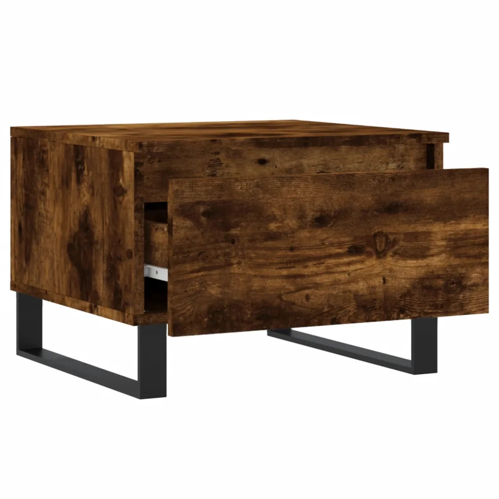 2 pz Tavolini salotto | Tavolino da caff¨¨ | Tavolino da Soggiorno Rovere Fumo 50x46x35 cm Legno Multistrato