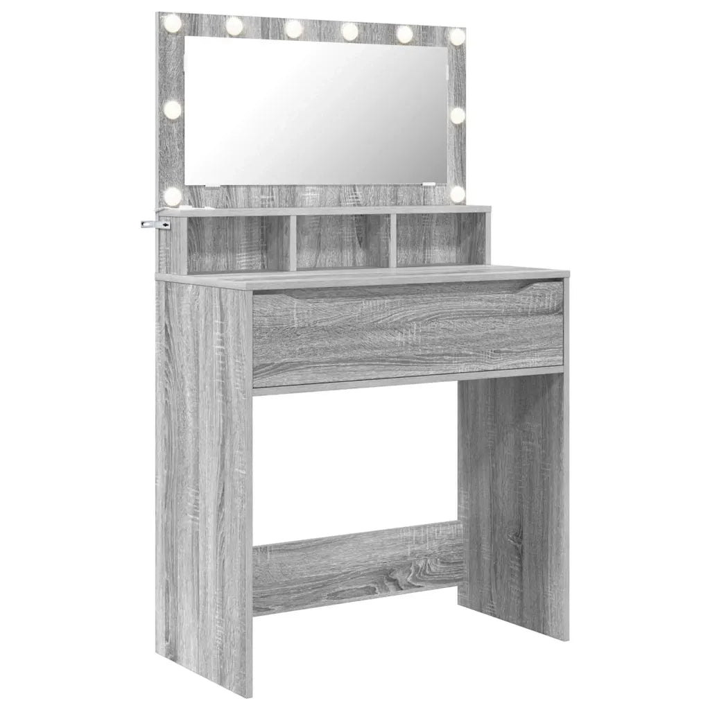 Tavoli da Trucco per Camera da Letto con cassetto Grigio Sonoma