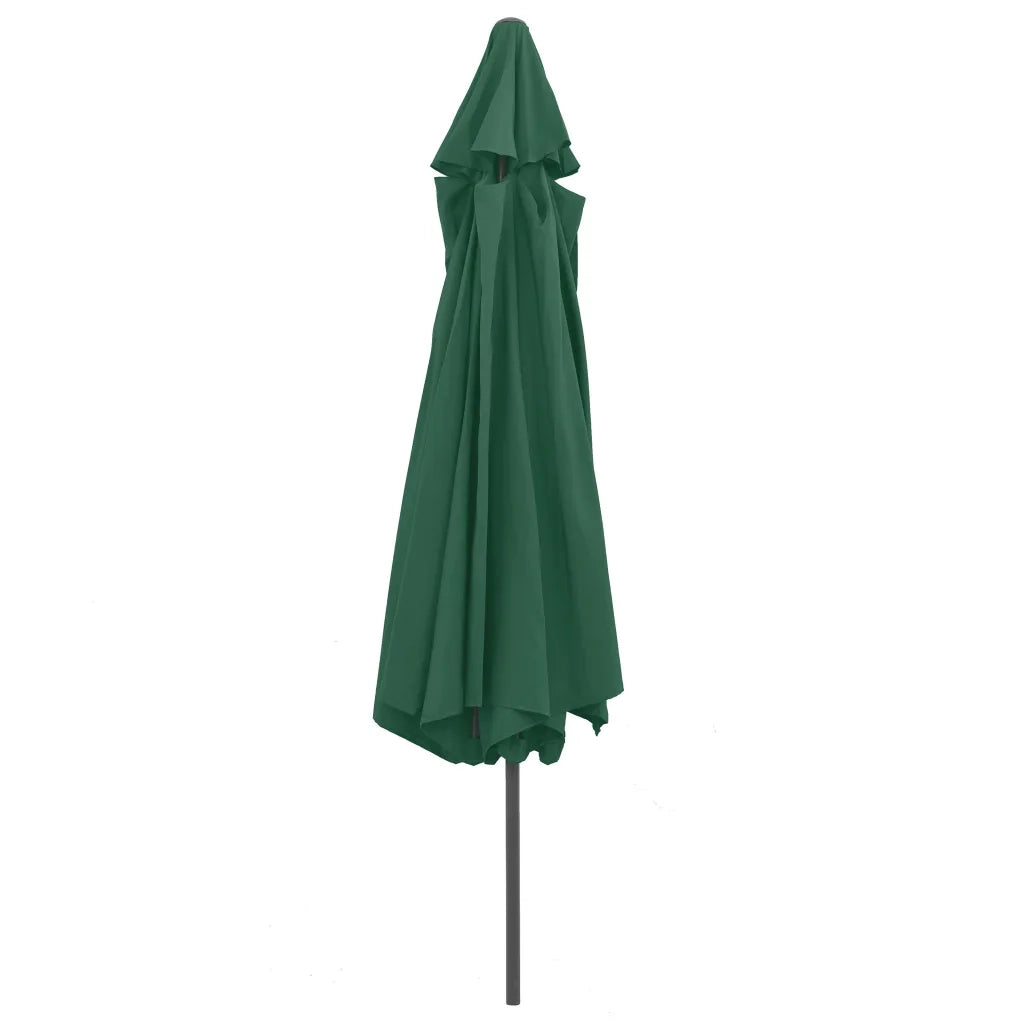 Ombrellone da Giardino con Palo in Metallo 390 cm Verde 47379