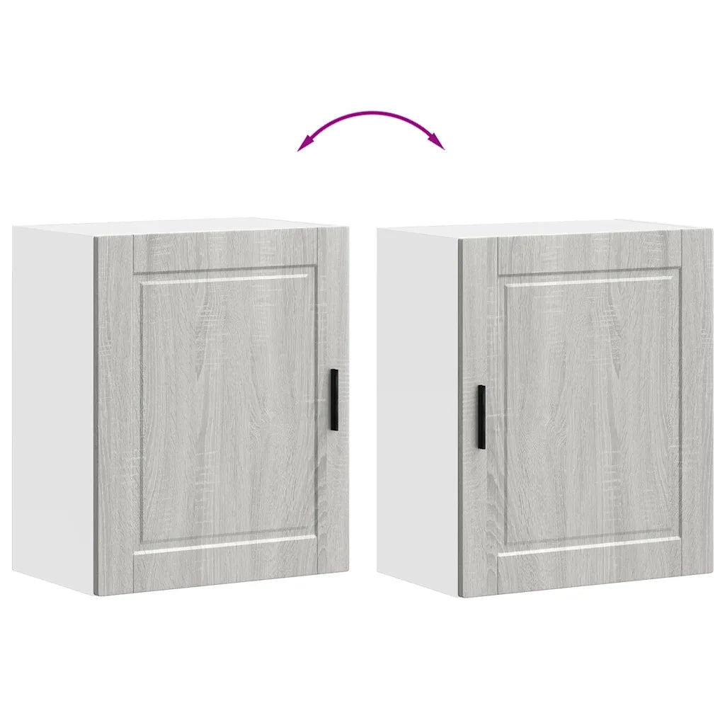 vidaXL Pensili da Cucina 2 pz Porto Grigio Sonoma in Legno Multistrato