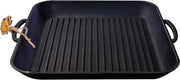Griglia in acciaio inossidabile - Piatto da forno - Cucina all'aperto - Senza PFAS - 35x35 cm - Nero