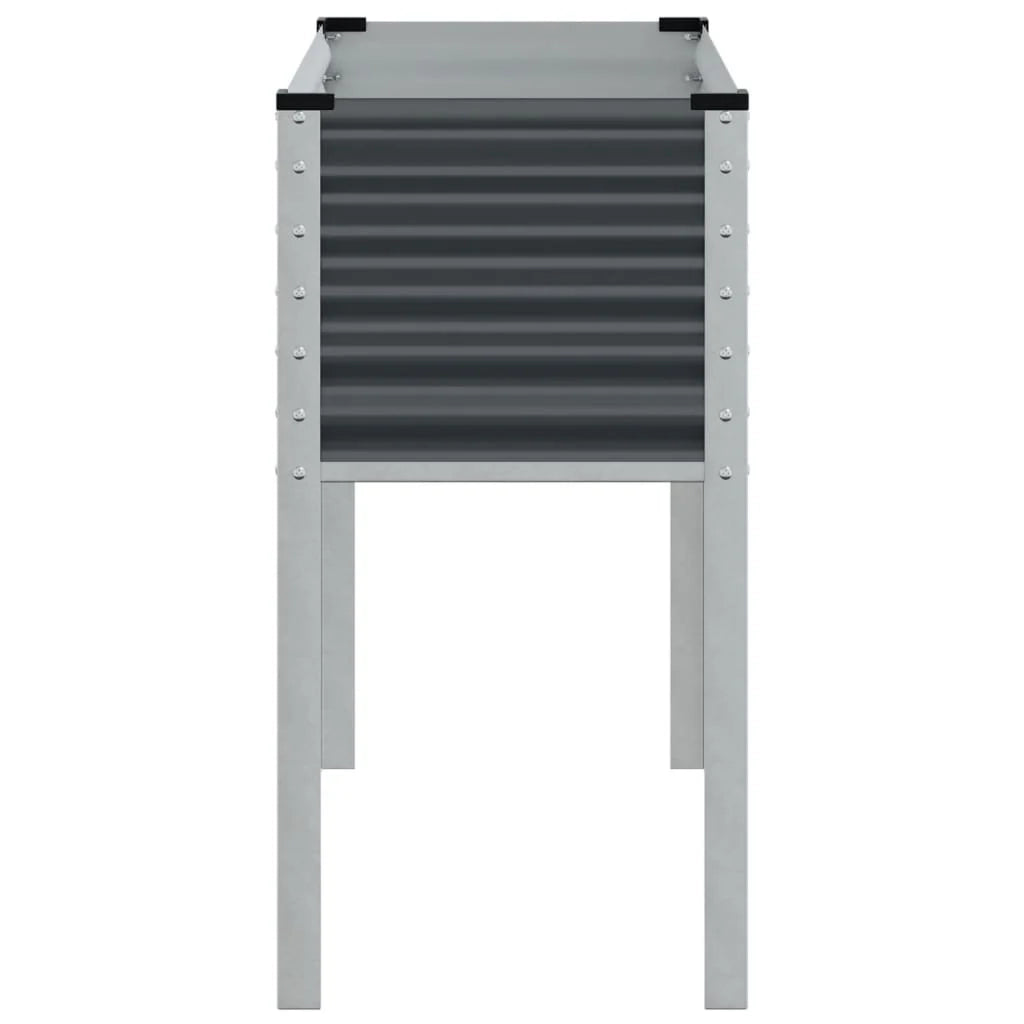 Fioriera rialzata per piante fiori terrazza giardino 100 x 41 x 90 cm acciaio antracite 02_0037271