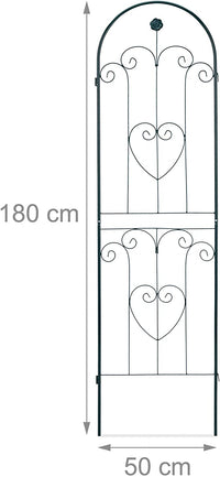 Recinzione a traliccio per piante rampicanti ad arco da giardino in ferro set da 2 verde 13_0002896
