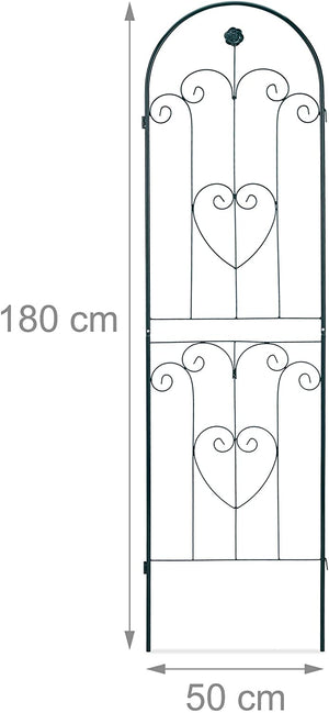 Recinzione a traliccio per piante rampicanti ad arco da giardino in ferro set da 2 verde 13_0002896