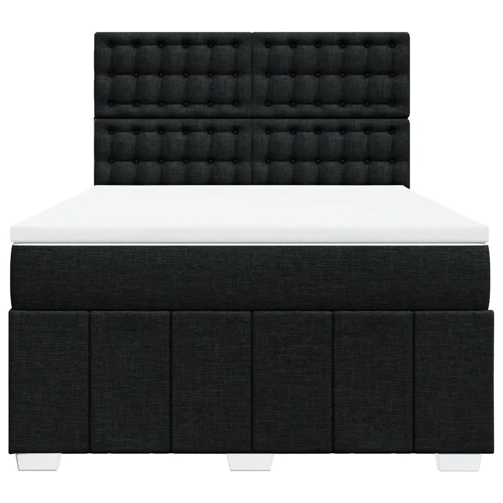 Giroletto a Molle con Materasso Nero 160x200 cm in Tessuto 3291735