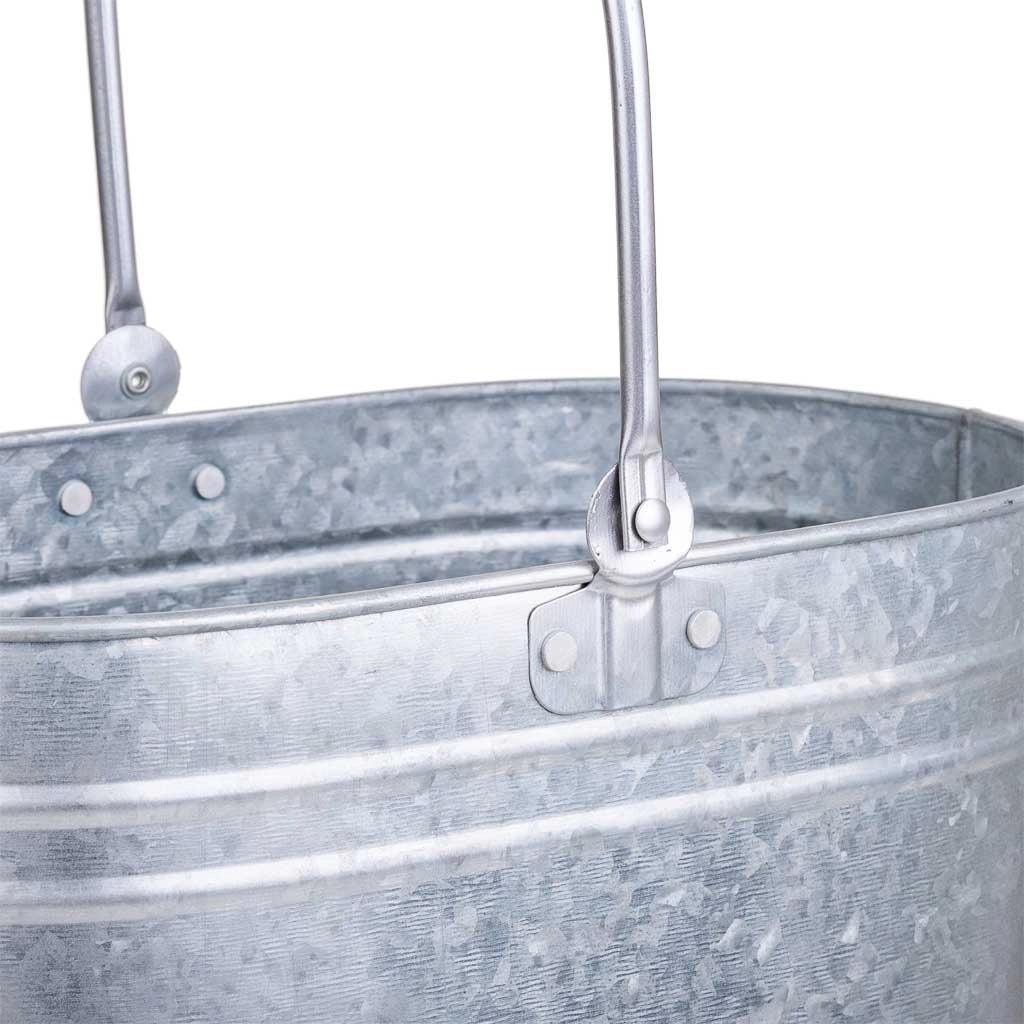 Cestino metallo argento 30,5x18x20/37h