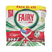 FAIRY PLATINUM PLUS EFFICACE ANCHE NEI CICLI BREVI E TECNOLOGIA ANTI OPACO 25 CAPSULE PER LAVASTOVIGLIE FRAGRANZA AL LIMONE