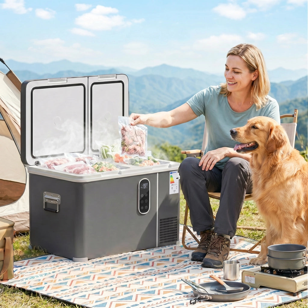 Frigorifero Portatile Elettrico con Compressore 35L Doppia Zona ¨C zephmum ¨C Nero