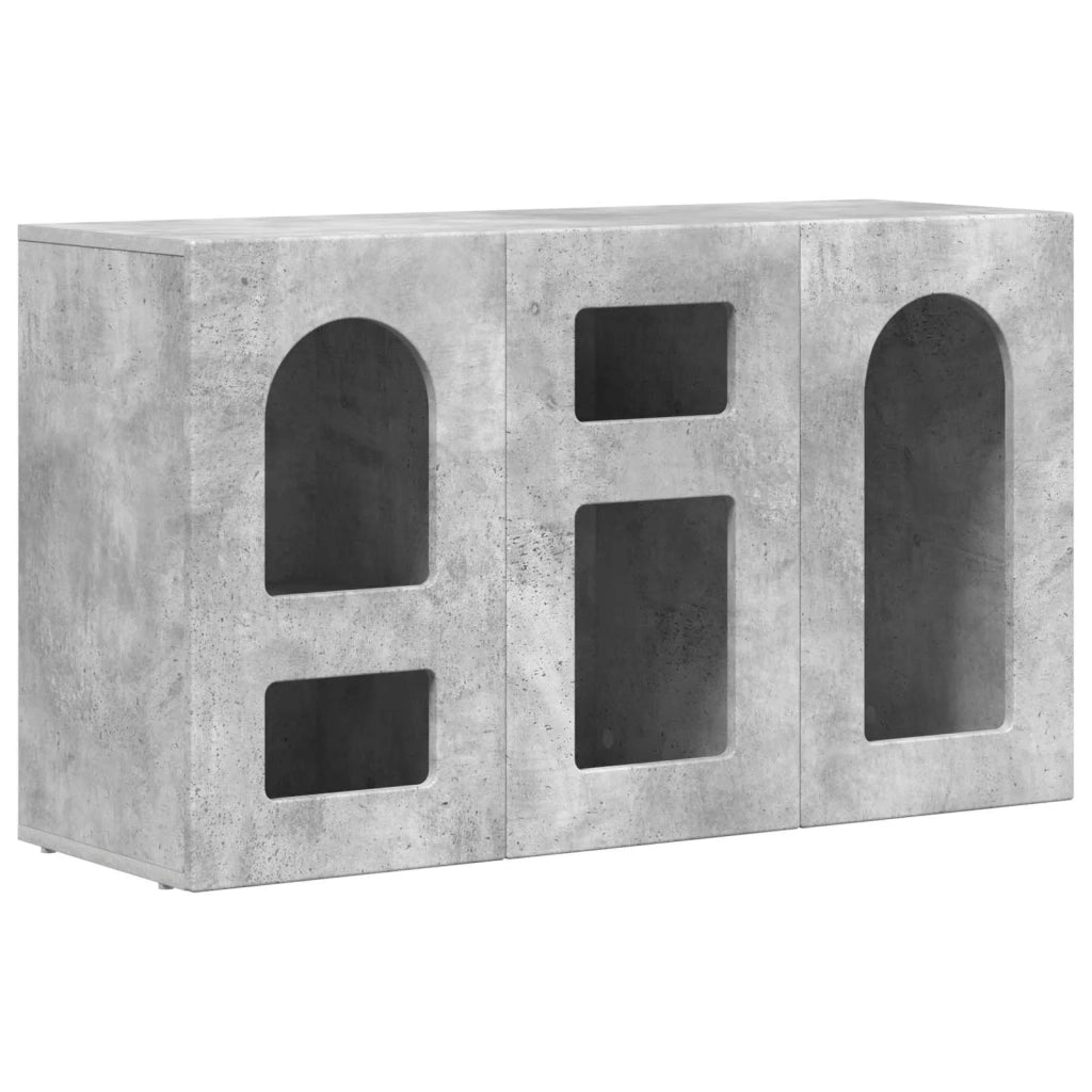 Credenza Grigio cemento 100 x 35 x 59 cm Legno multistrato