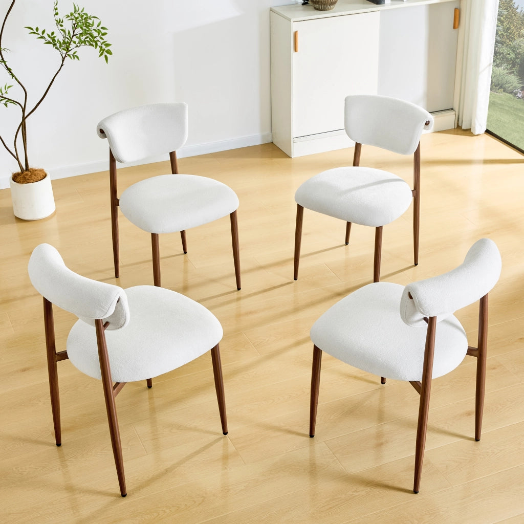 Set 2 Sedie da Pranzo Imbottite con Schienale Curvo ¨C Xylo ¨C Tessuto, Moderne