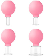 Set di 4 Basette per Massaggio del Viso in Silicone per la Curà della Pelle