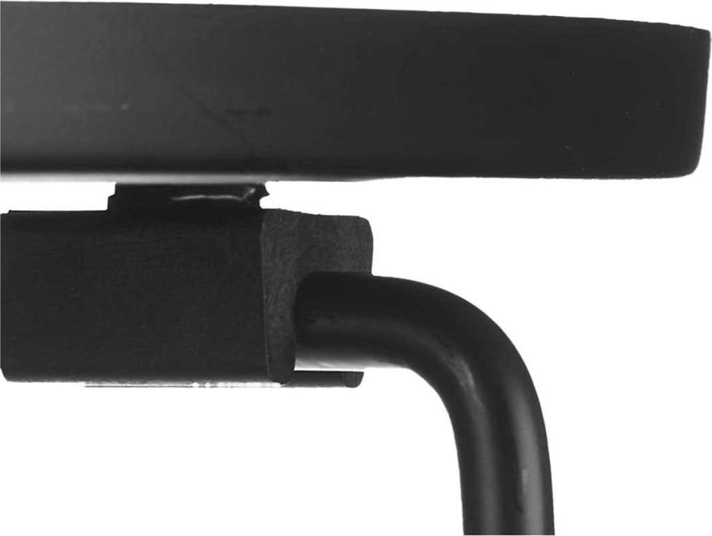 Tavolino da Salotto con Vassoio Tondo Metallo Moderno 35x35 H 50,5 cm Nero
