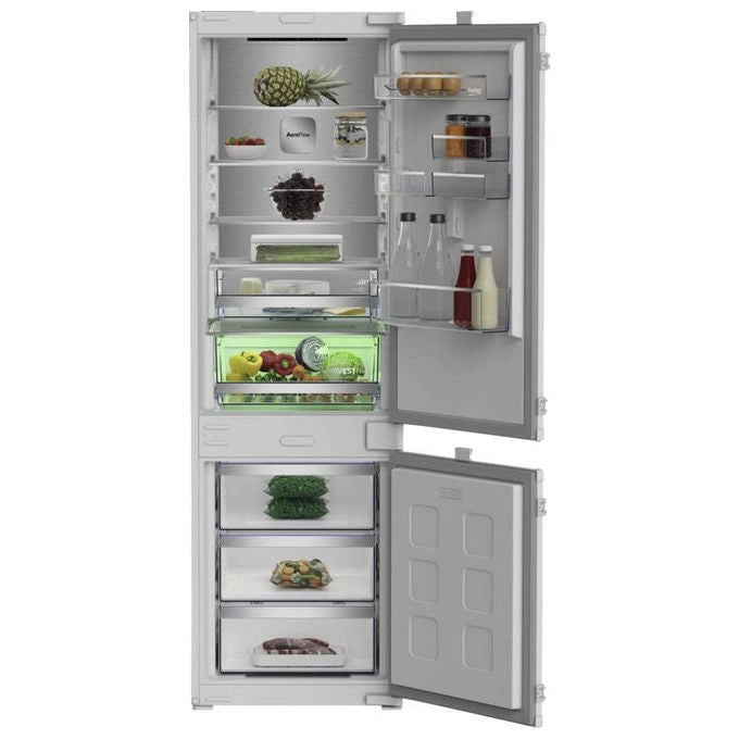 Beko B7BCNA295HS2 frigorifero combinato da incasso, 270 L, no frost, classe D, 35 dB, compressore inverter, bianco