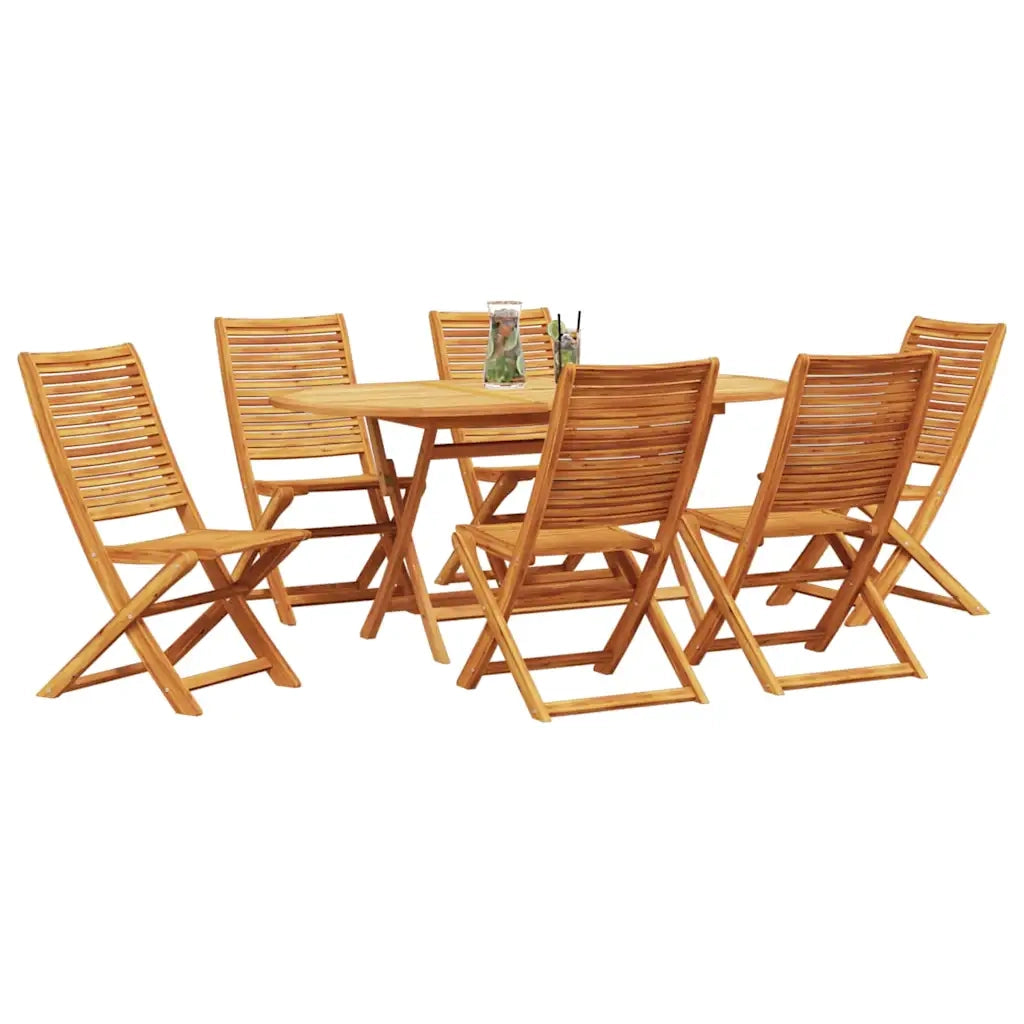 Set da Pranzo per Giardino 7 pcs Marrone 3375758
