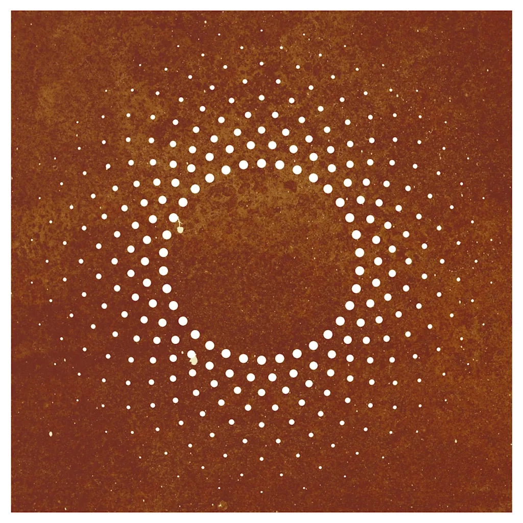 Decorazione Muro da Giardino 55x55 cm Sole in Acciaio Corten 824491