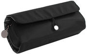 Borsa di Stoccaggio per Pennelli da Makeup - Organizzatore Portatile di Cosmetica - Design a Rotolo - Nero - Etui per Cosmetici - Ideale per Viaggi - Compartimento per Pennelli