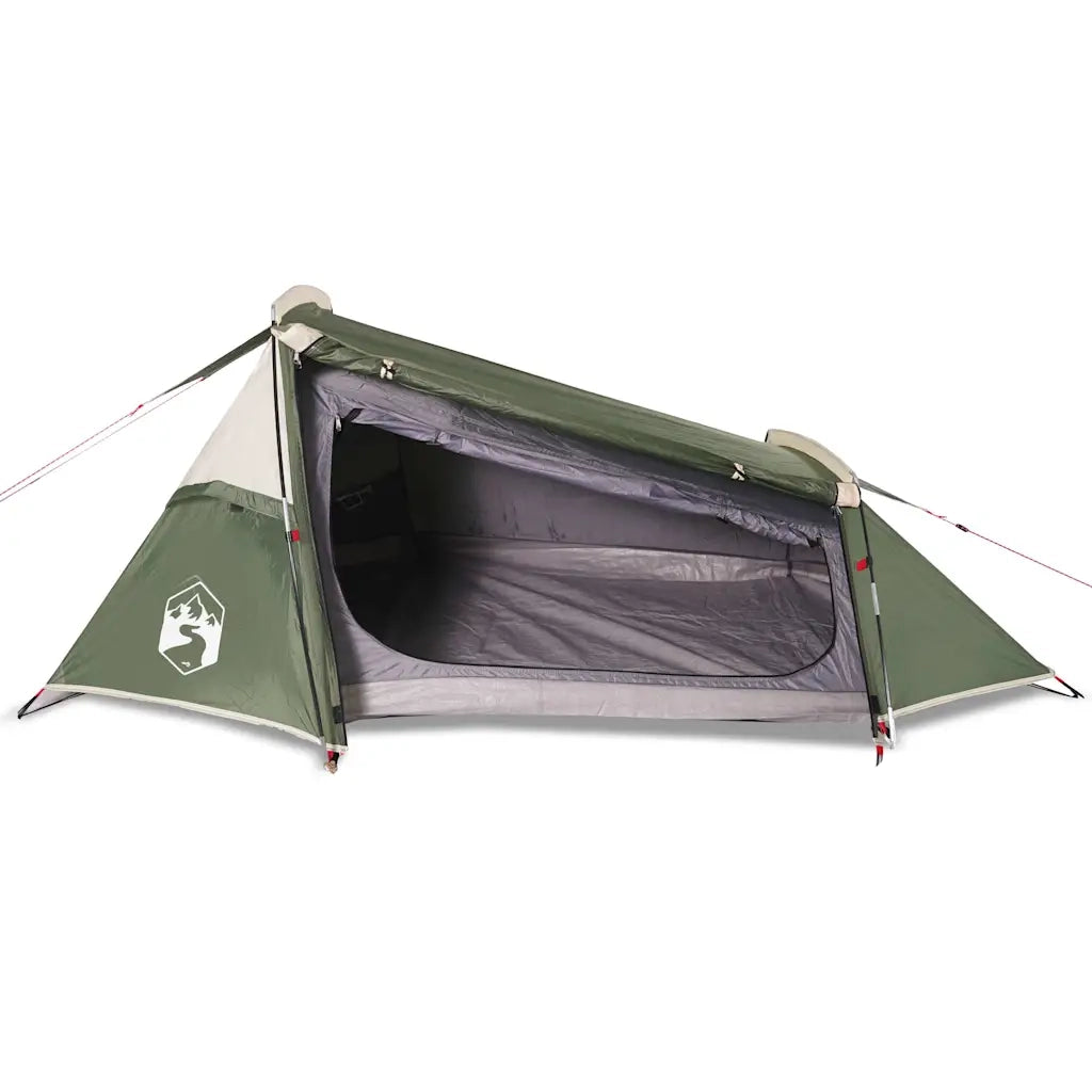 Tenda da Campeggio a Tunnel per 2 Persone Verde Impermeabile 94612