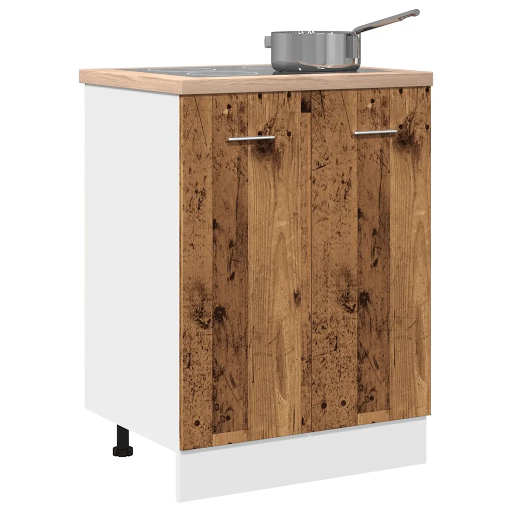 Pensile da cucina | Armadio Inferiore ¡°Lyon¡± Legno Antico 60x46x81,5 cm