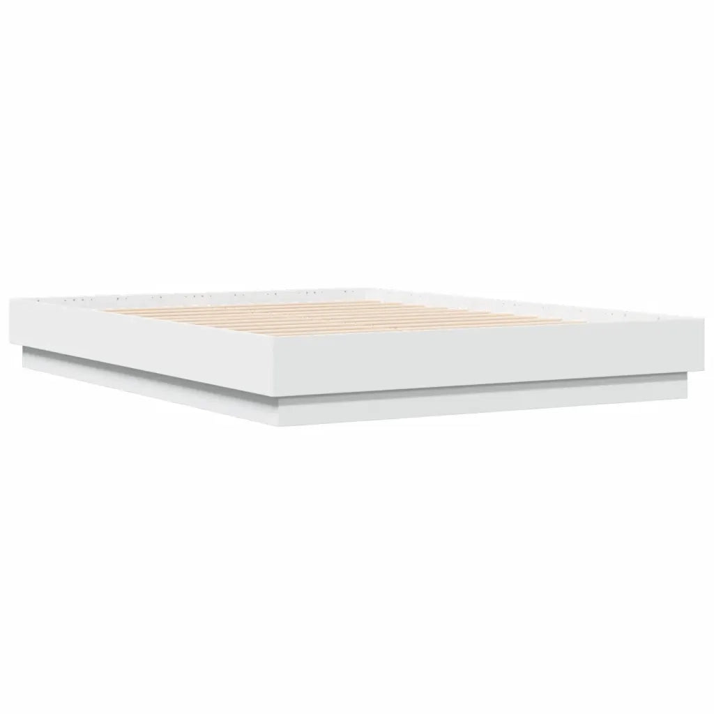 Giroletto-Struttura Letto Bianco 135x190 cm in Legno Multistrato 321493