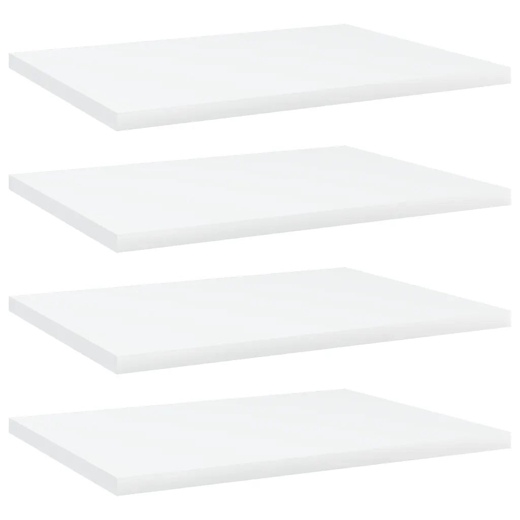 Ripiani per Libreria 4 pz Bianchi 40x30x1,5 cm Truciolato cod mxl 59539
