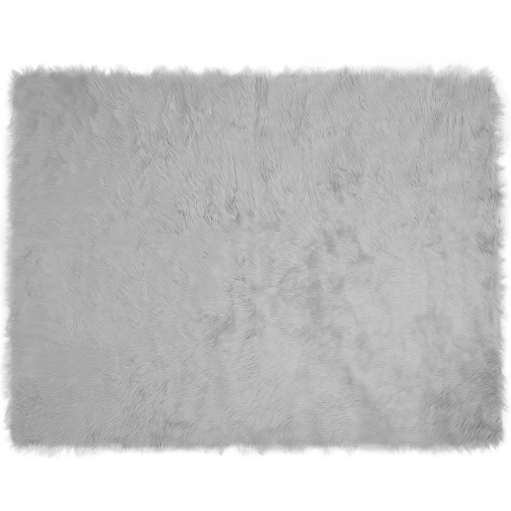 Tappeto in finta TAFALLA Grigio 240 x 340 cm Poliestere 42021530