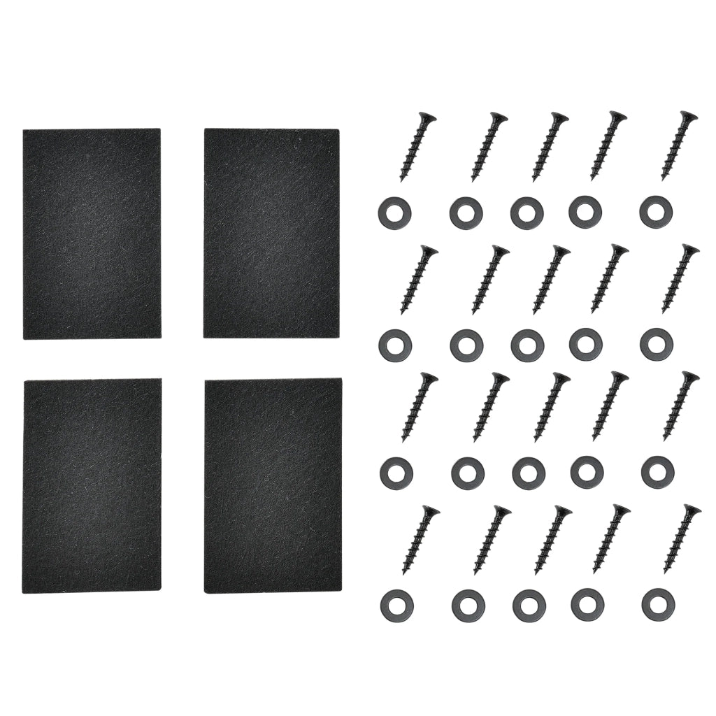 Set di 2 gambe rettangolari per tavolo da pranzo in metallo 80 x 72 cm nero 03_0003670