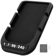 Mat antislip 3 in 1 per auto, panno antislip multifunzionale per auto, supporto per smartphone, gomma termoresistente per auto, adesivi per smartphone (nero)