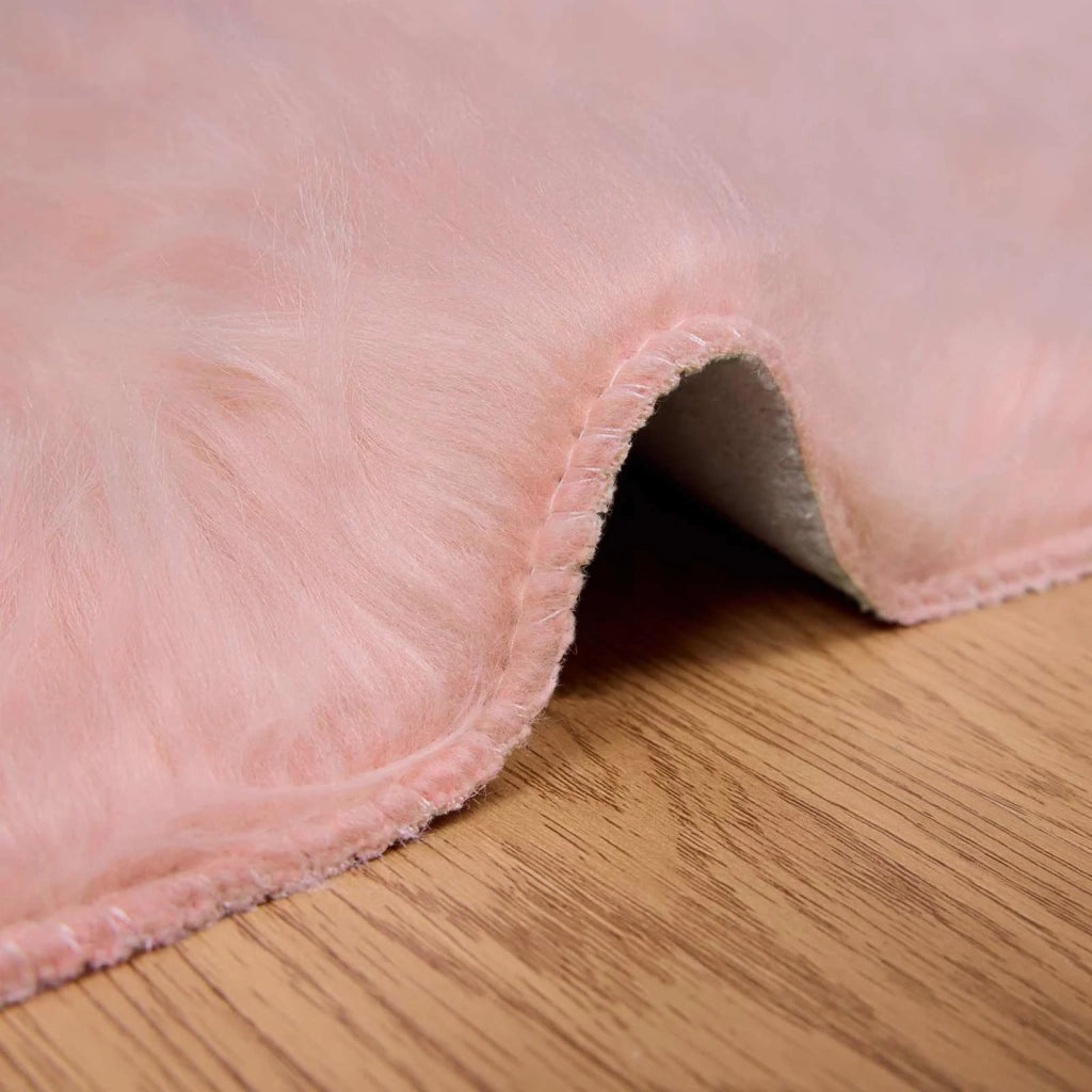 Tappeto in finta TAFALLA Rosa 80 x 200 cm Poliestere 42021545