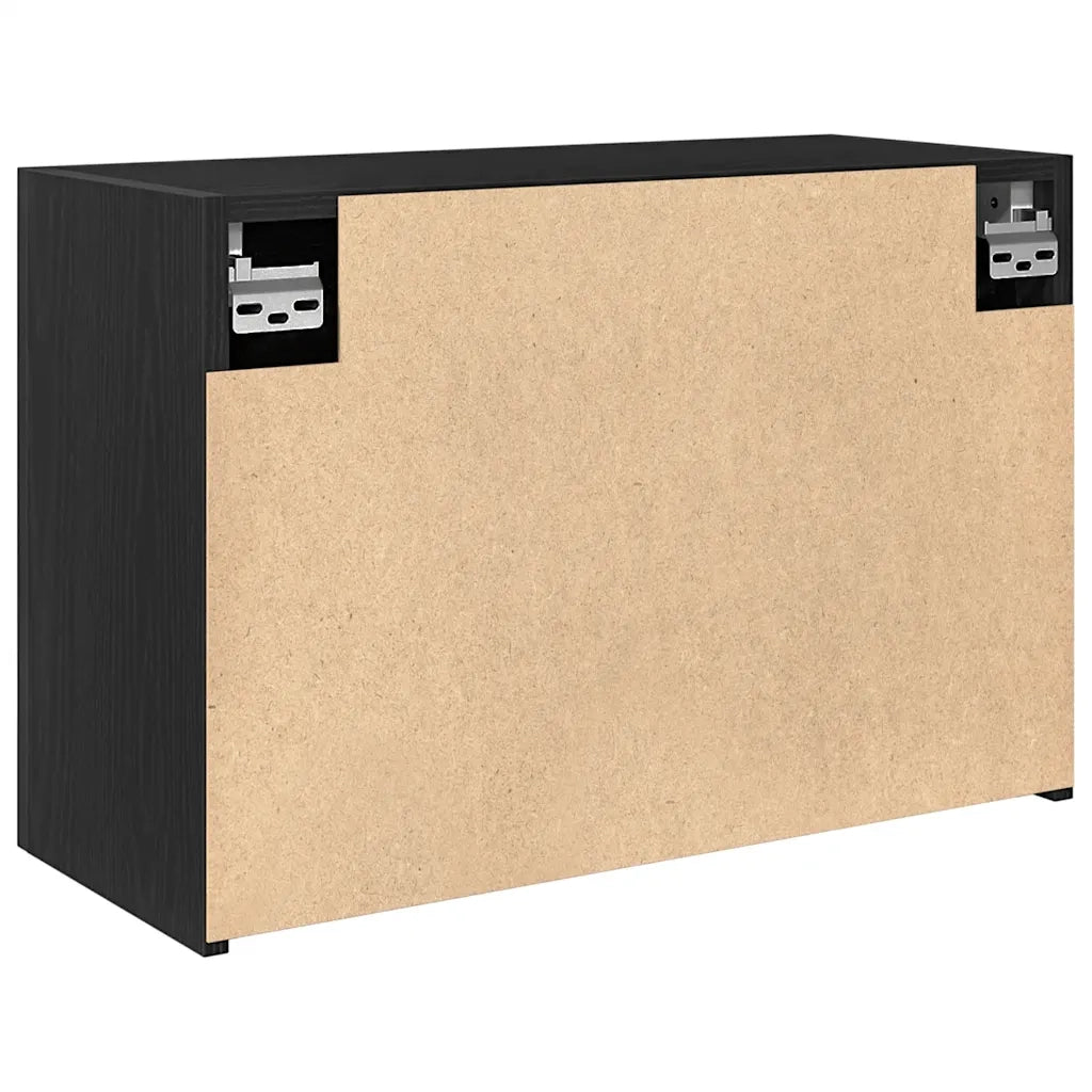 vidaXL Mobile da Bagno a Parete Nero 60x25x40 cm in Legno Multistrato