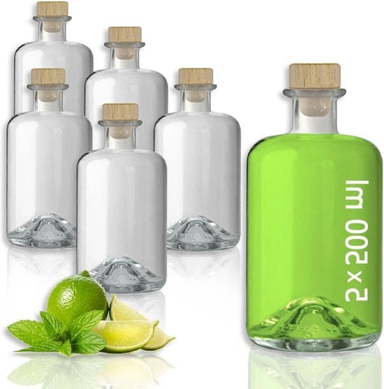 Bottiglie in Vetro 500 ml Vuote per Farcitura con Tappo di Cerva - Bottiglia Farmaceutica per Aceto Olio