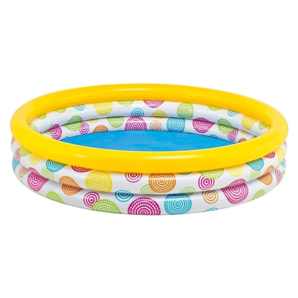 Trade Shop - Piscina Gonfiabile Per Bambini 3 Anelli 147 X 33 Cm Giardino Terrazzo 330 Lt -