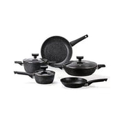 Batteria pentole alluflon moneta a01a176508 magnolia stone black