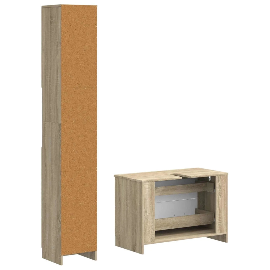 Set di Armadi da Bagno da 2 Pezzi UTRECHT Rovere Sonoma 3417569