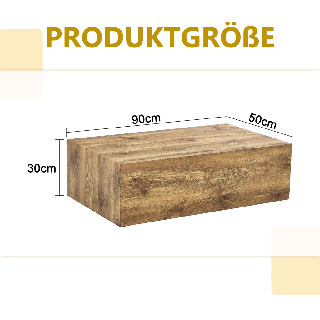 TAVOLO COFFEE 90x50x30 cm Effetto legno MDF Marrone