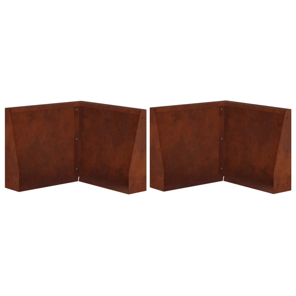 Muro di contenimento 2 pz 50 x 50 x 50 cm Acciaio Corten 8015240