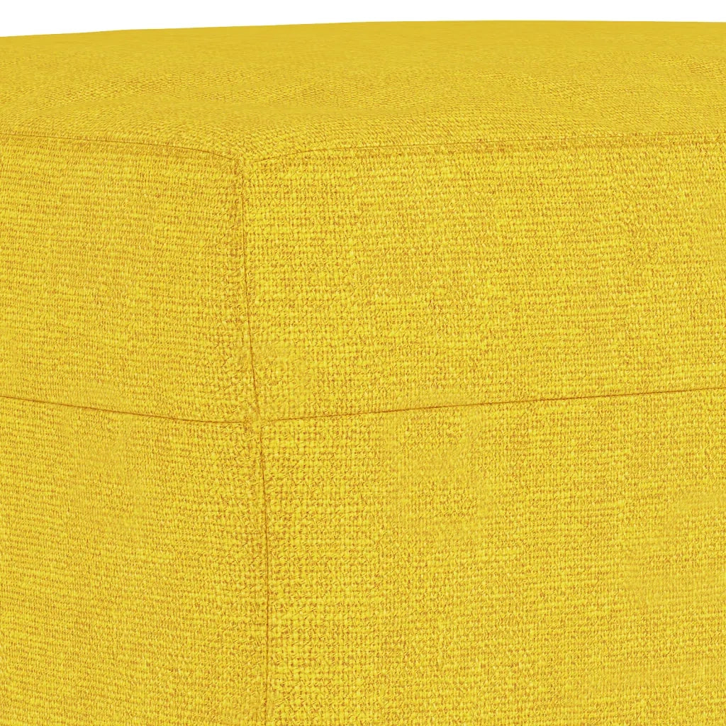 Set di Divani 4 pz con Cuscini Giallo Chiaro in Tessuto 3201549