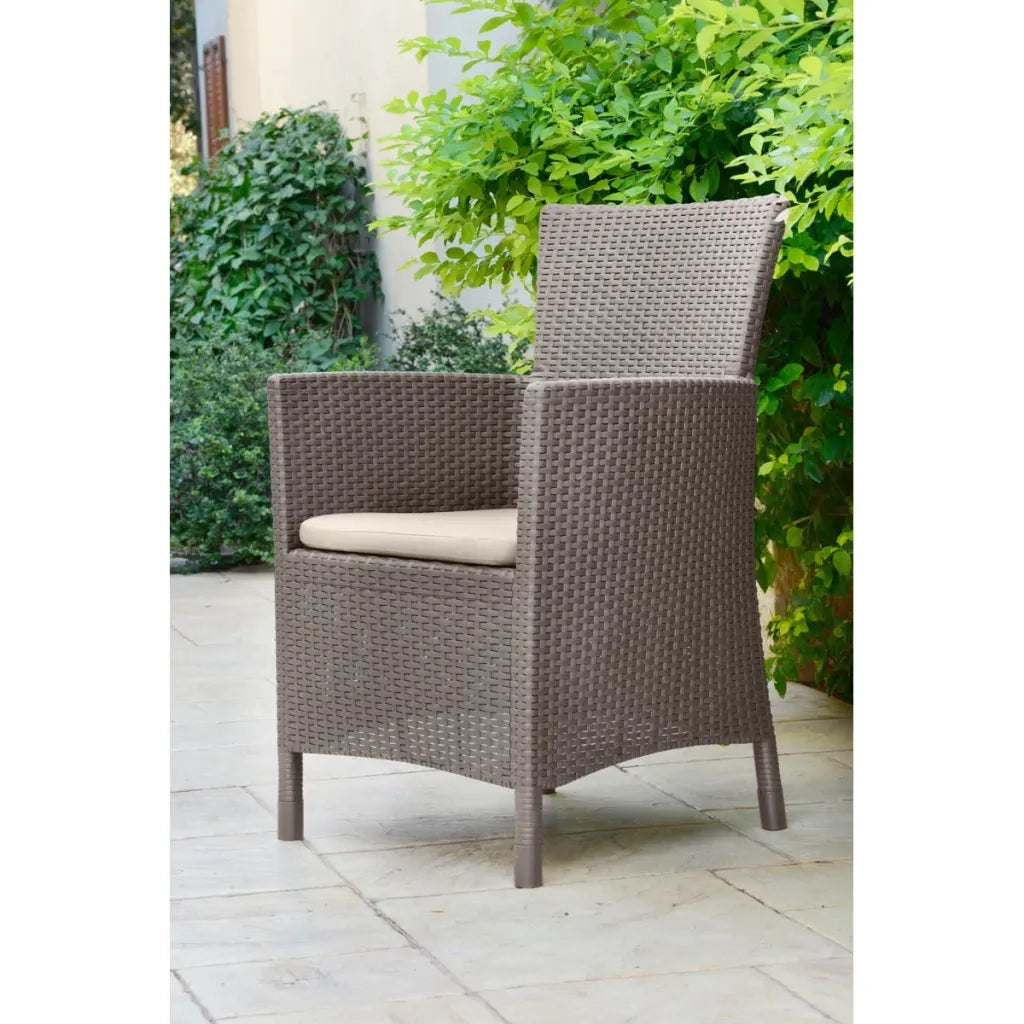Keter Set da Pranzo per Esterni 3 pz Iowa Cappuccino 224383 408936
