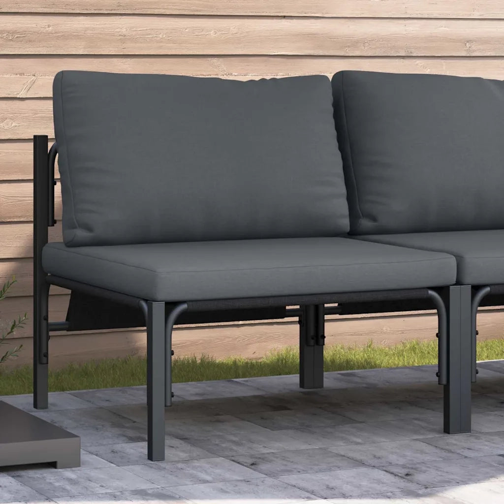 Mobili da Esterno con cuscino Antracite 80 x 80 x 71 cm Acciaio 42009985