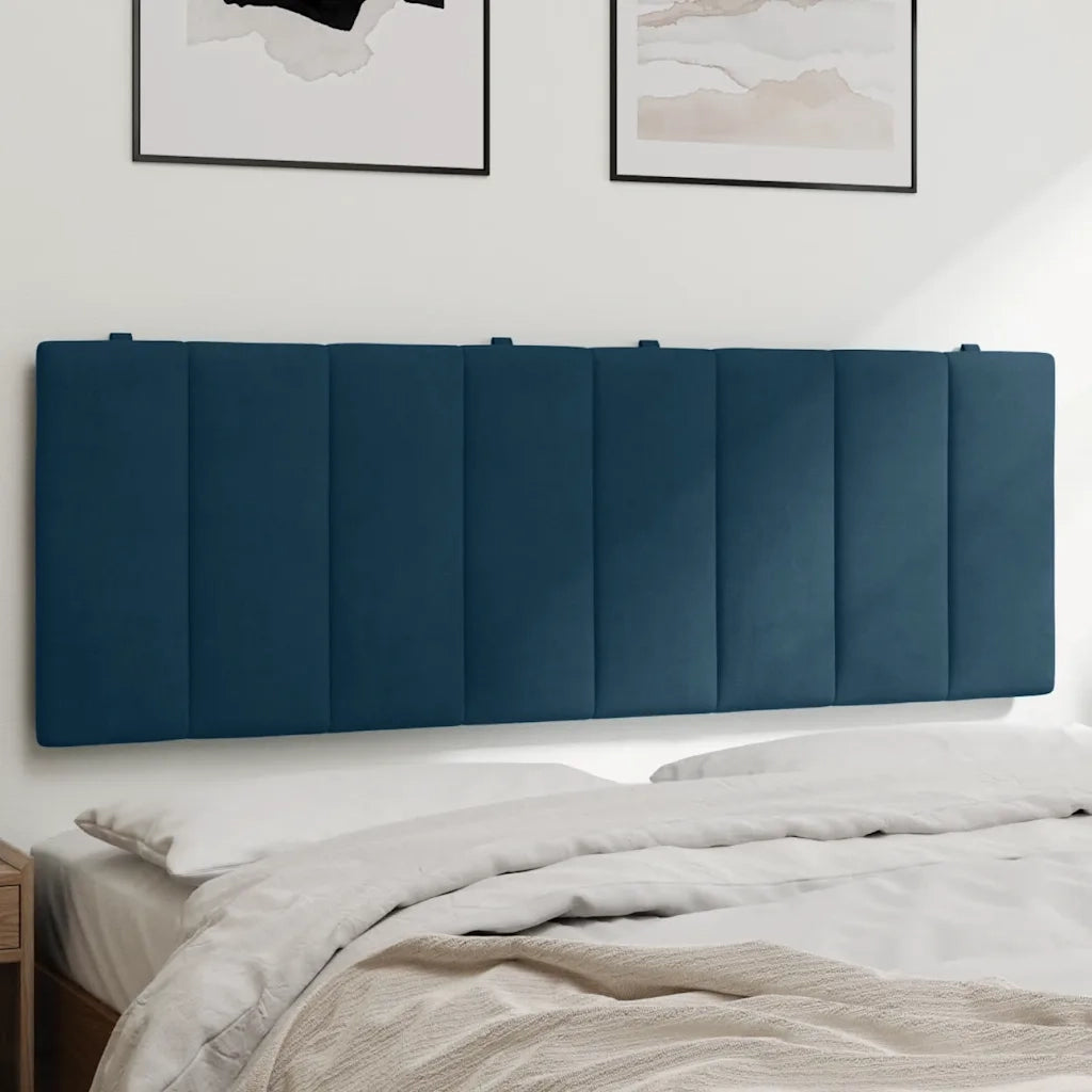 Cuscino Testiera Hanko Blu 120 cm in Velluto CFW5039912