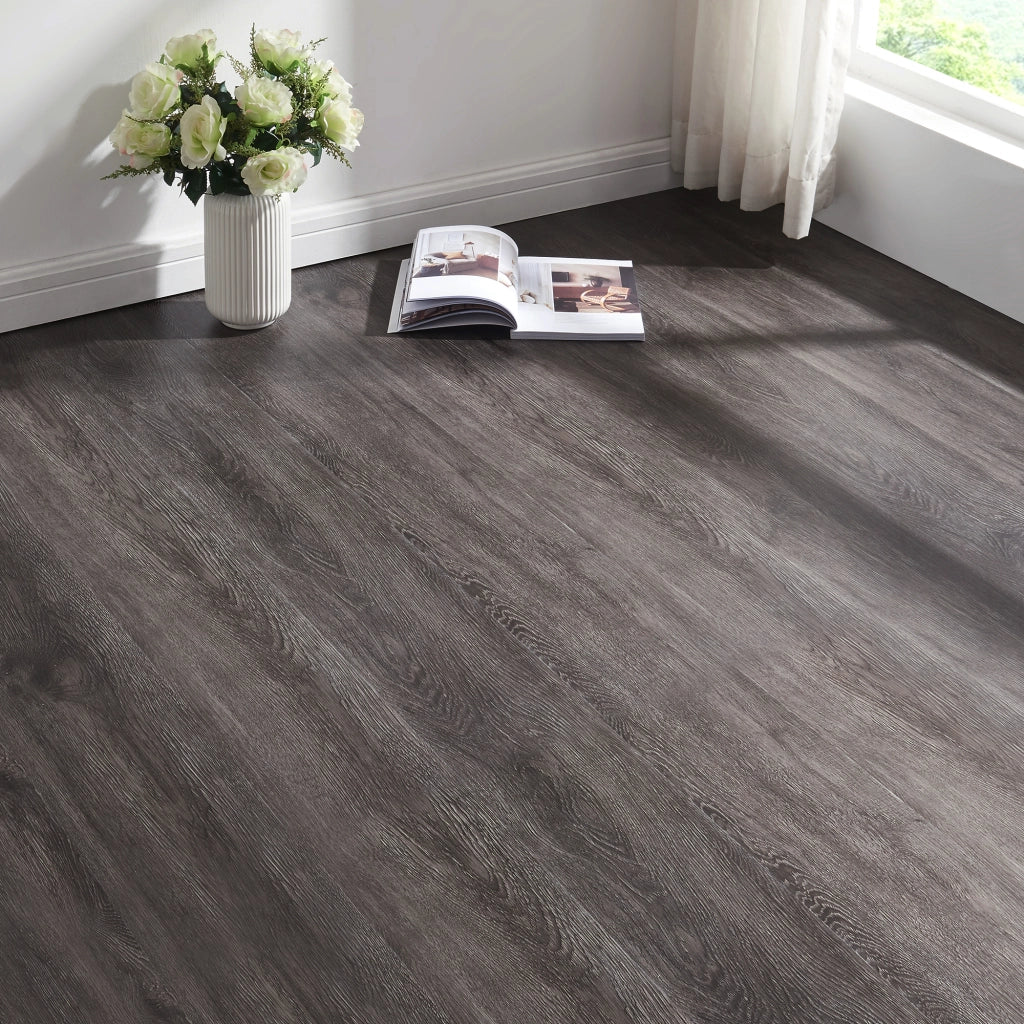 Set Okapirg 80 Listoni di Pavimento SPC a Incastro Click Pavimentazione per Interni - Rovere Scuro NEU.HOLZ