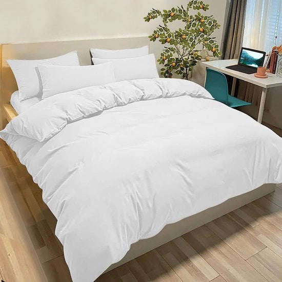 Duvet copri letto 230 x 220 cm, copri letto bianco per letto matrimoniale 50 x 80 cm, microfibra