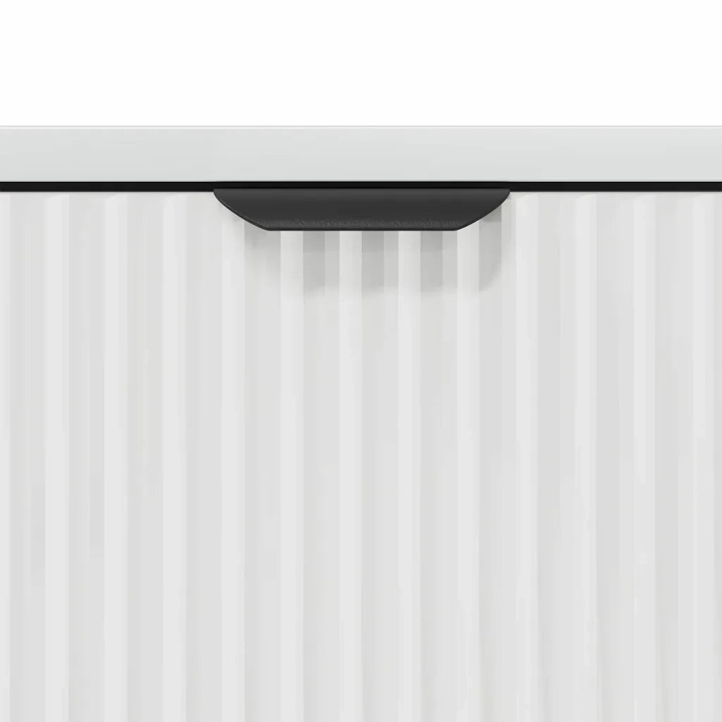Credenza-Buffet-Armadio da cucina Bianco lucido 69.5 x 33 x 82 cm Legno multistrato
