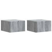Mobiletto da notte a muro 2 pcs Grigio Sonoma 33 x 34,5 x 20 cm 898438