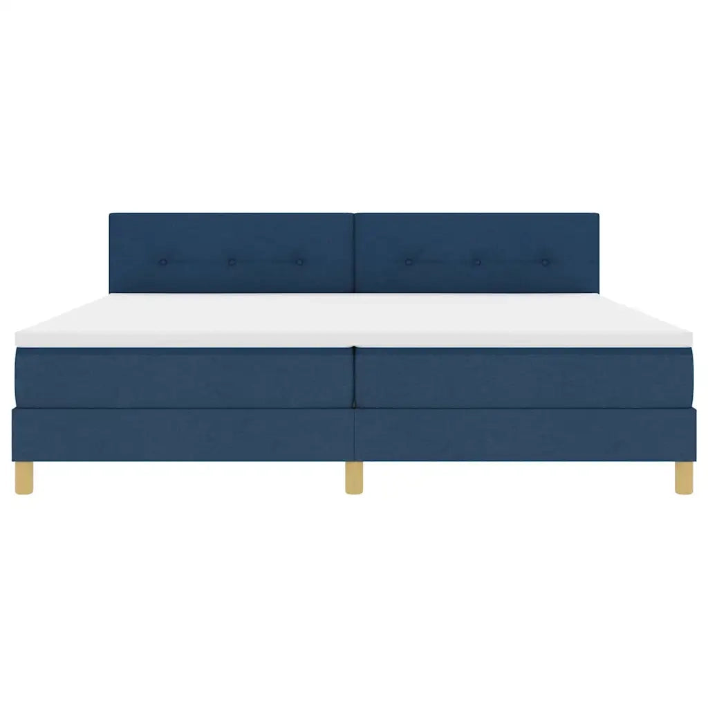Letto a molle con cuscino con testiera Blu 200 x 200 cm Tessuto 3338950